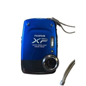 Fujifilm FinePix XP21 Blue Digital Camera Waterproof Shockproof 5x Optical Zoom